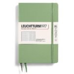 Тефтер B6+ Leuchtturm1917 Notebook Paperback Sage, твърди корици, на точки