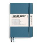 Тефтер B6+ Leuchtturm1917 Notebook Paperback Stone Blue, меки корици, на точки