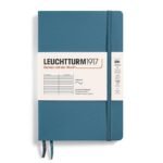 Тефтер B6+ Leuchtturm1917 Notebook Paperback Stone Blue, меки корици, на редове