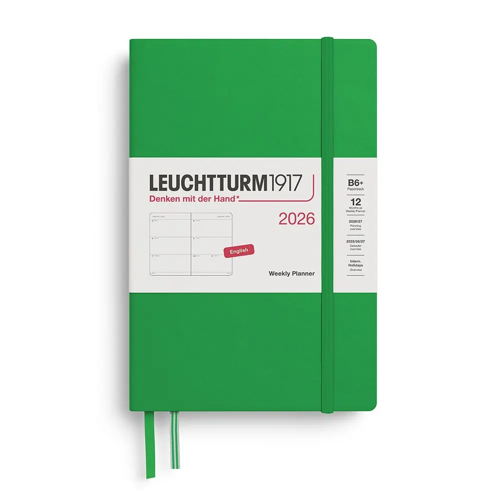 tefter-b6-leuchtturm1917-weekly-planner-paperback-2026-spring-leaf-68d2ad43dbe7c Тефтер B6+ Leuchtturm1917 Weekly Planner Paperback 2026, Spring Leaf - Image 1