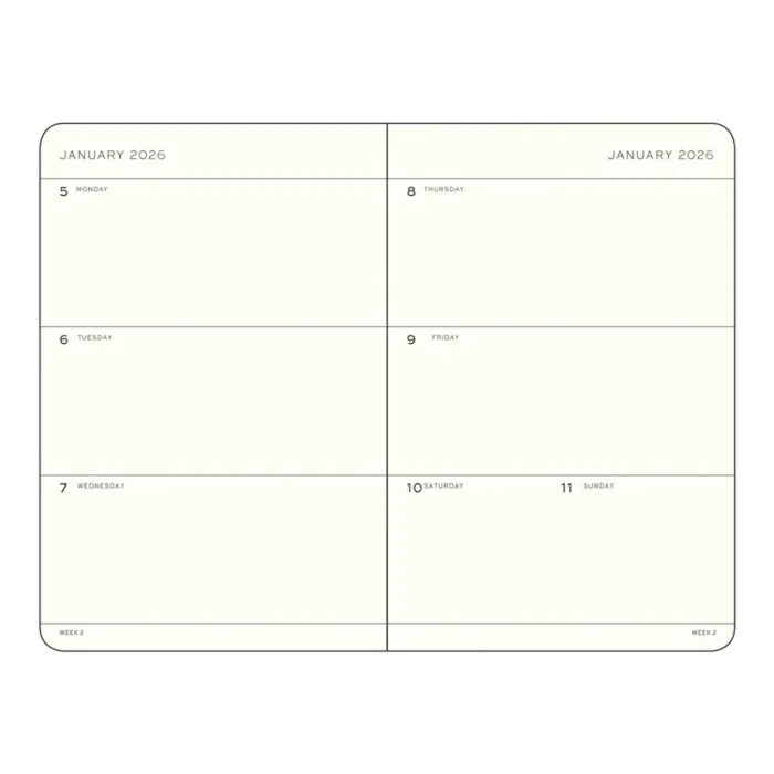 Тефтер B6+ Leuchtturm1917 Weekly Planner Paperback 2026, Spring Leaf - Image 2