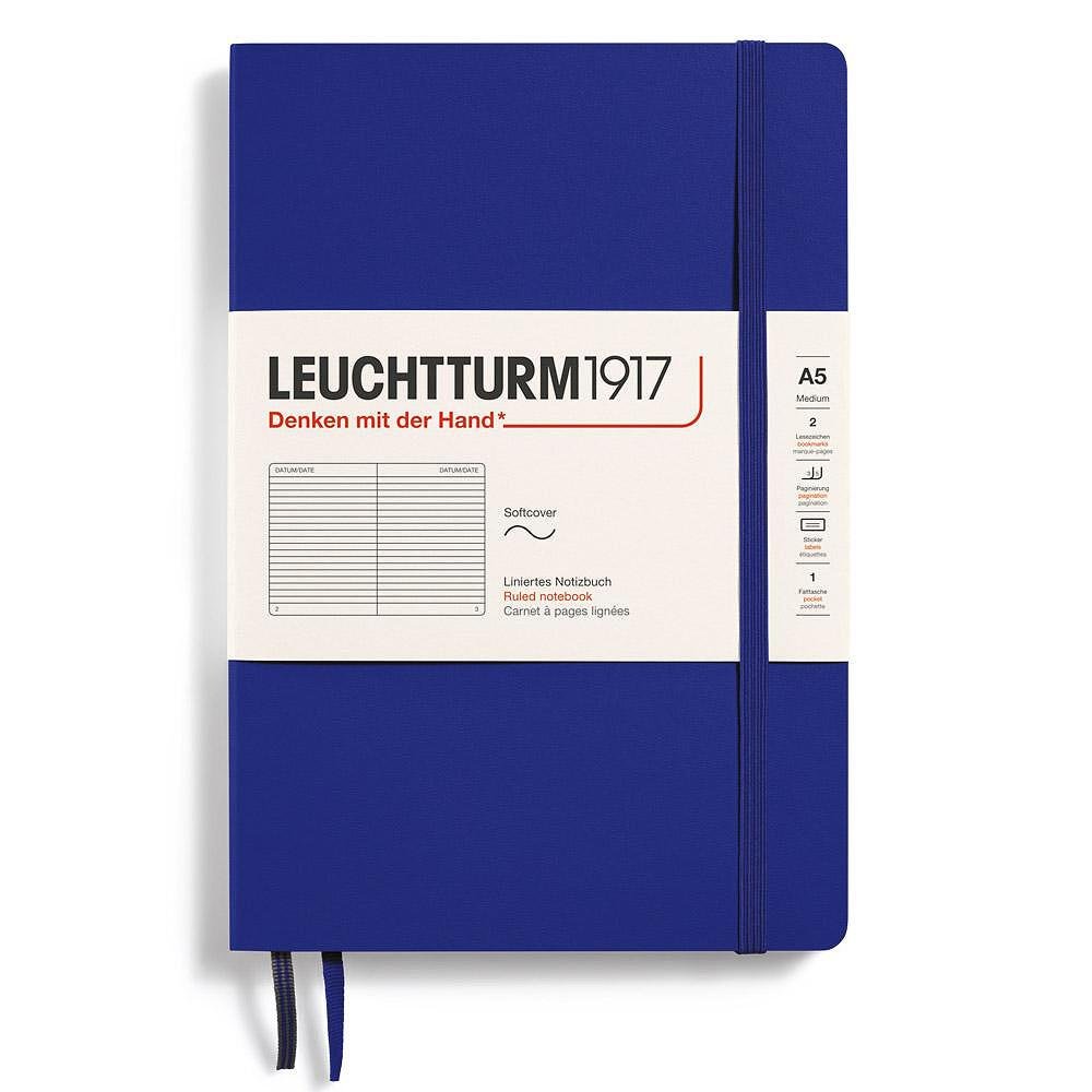 Тефтер Leuchtturm1917 New Colours - Ink, A5, мека корица Тефтер Leuchtturm1917 New Colours - Ink, A5, мека корица, на редове - Image 1