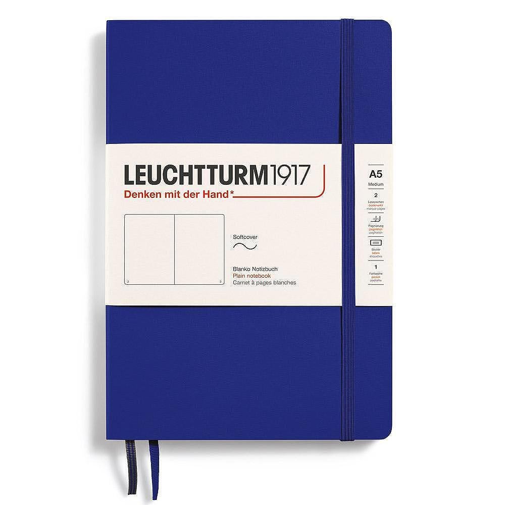 tefter-leuchtturm1917-new-colours-ink-a5-meka-korica-cisti-stranici-664dad7a88d83 Тефтер Leuchtturm1917 New Colours - Ink, A5, мека корица, бели страници - Image 1