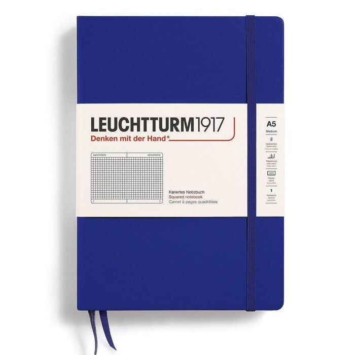 Тефтер Leuchtturm1917 New Colours - Ink, A5, твърди корици, на квадратчета - Image 2