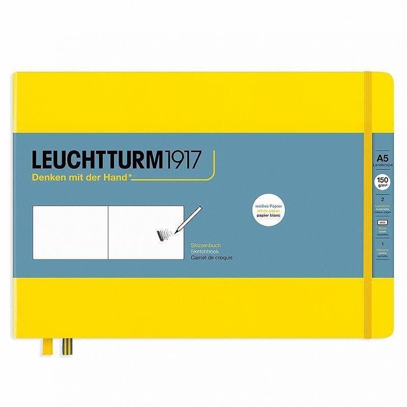 tefter-leuchtturm1917-sketchbook-landscape-a5-lemon-tvardi-korici-image_64ca3ff8d1fbe Тефтер Leuchtturm1917 Sketchbook Landscape A5 Lemon, твърди корици - Image 1