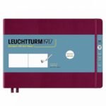 Тефтер Leuchtturm1917 Sketchbook Landscape A5 Port Red, твърди корици