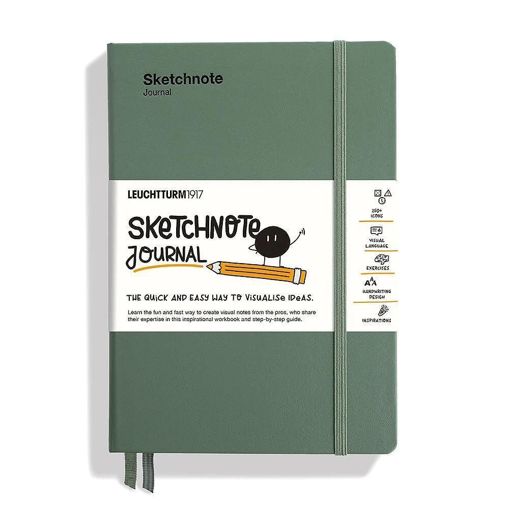 Тефтер Leuchtturm1917 Sketchnote Olive, A5, твърди корици Тефтер Leuchtturm1917 Sketchnote Olive, A5, твърди корици - Image 1