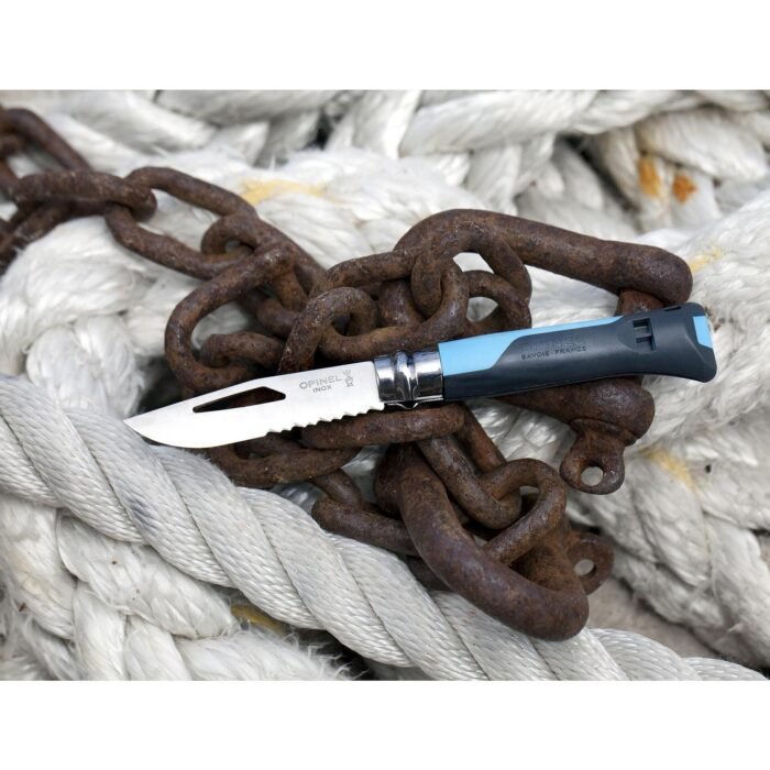 Туристически сгъваем нож Opinel №8 Outdoor Soft Blue, острие 8.5см - Image 6