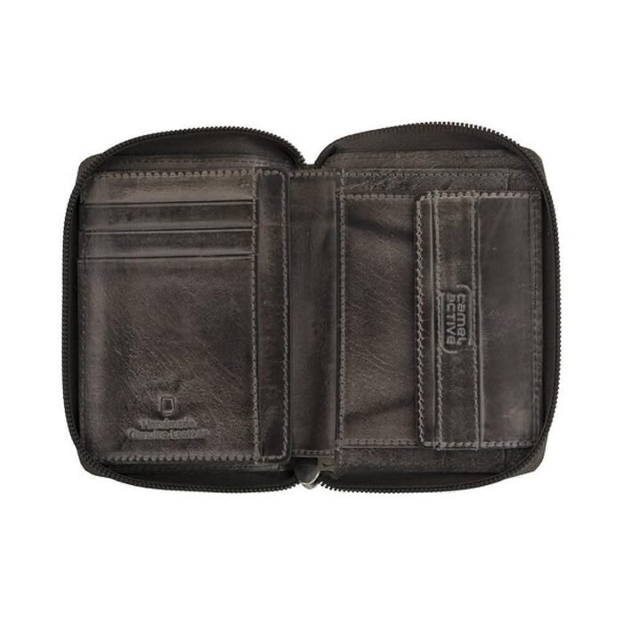 Вертикален мъжки портфейл Camel Active Melbourne с цип, тъмнокафяв - Image 2