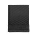 Вертикален мъжки портфейл Zippo -  Carbon, RFID защита, черен