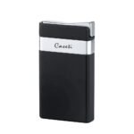 Запалка Caseti - Black Matte & Chrome, с Jet пламък