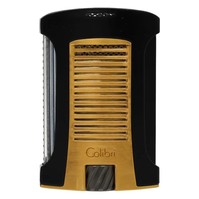 Запалка Colibri - Daytona II, единичен Jet пламък, черна-златиста - Image 3