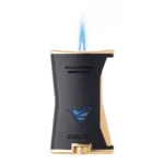 Запалка Colibri - Slim Black/Gold, единичен Jet пламък - Image 2