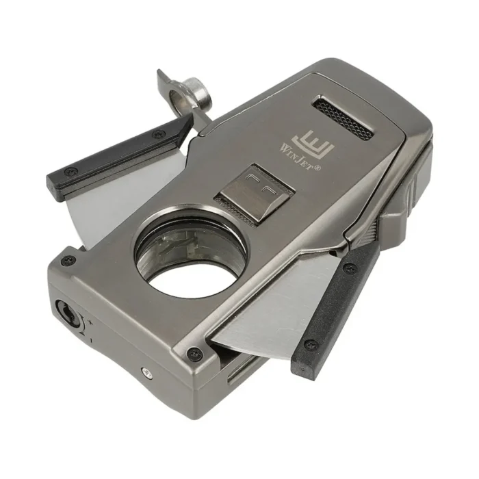 Запалка Winjet - Gunmetal, с вградени пънч, резачка и поставка за пури - Image 3