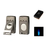 Запалка WinJet - Premium Anthracite, с вградена резачка за пури, сива - Image 5