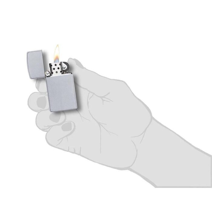 Запалка Zippo 1605 Slim, Satin Chrome - Image 3