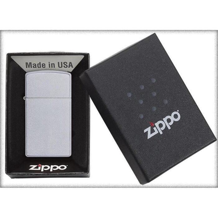 Запалка Zippo 1605 Slim, Satin Chrome - Image 4