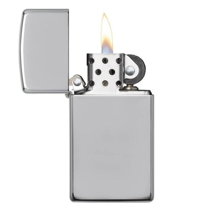 Запалка Zippo 1610 Polished Chrome, Slim - Image 2