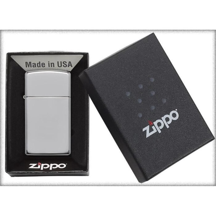 Запалка Zippo 1610 Polished Chrome, Slim - Image 4