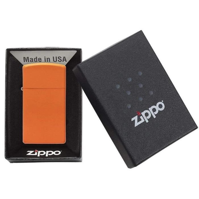 Запалка Zippo 1631 Slim Orange Matte - Image 4