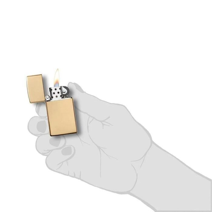 Запалка Zippo 1654B  Polished Brass, Slim - Image 4
