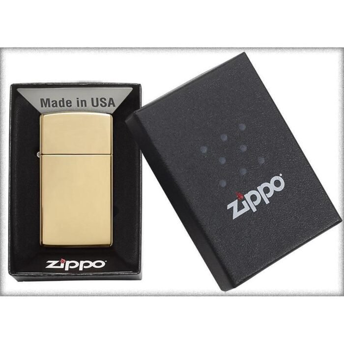 Запалка Zippo 1654B  Polished Brass, Slim - Image 5
