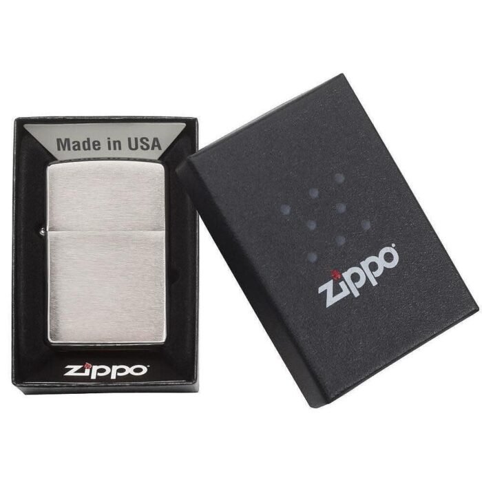 Запалка Zippo 200 Plain Brushed Chrome - Image 5