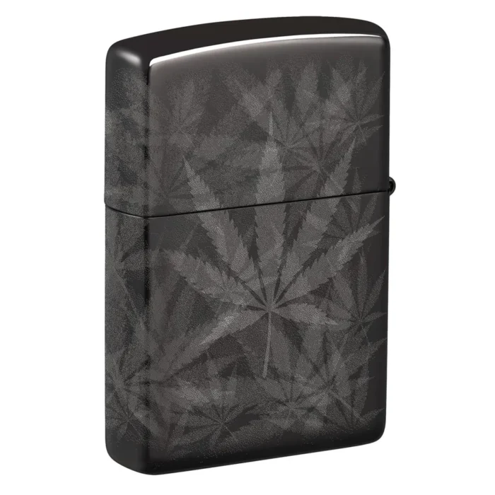 Запалка Zippo - Cannabis Design High Polish Black - Image 3
