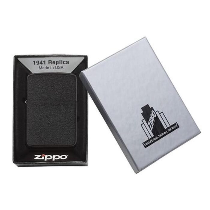 Запалка Zippo 28582 - Black Crackle® 1941 Replica - Image 3