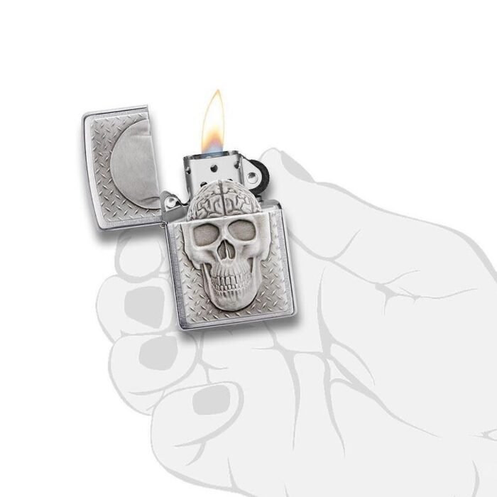 Запалка Zippo 29818 - Skull with Brain Surprise - Image 4