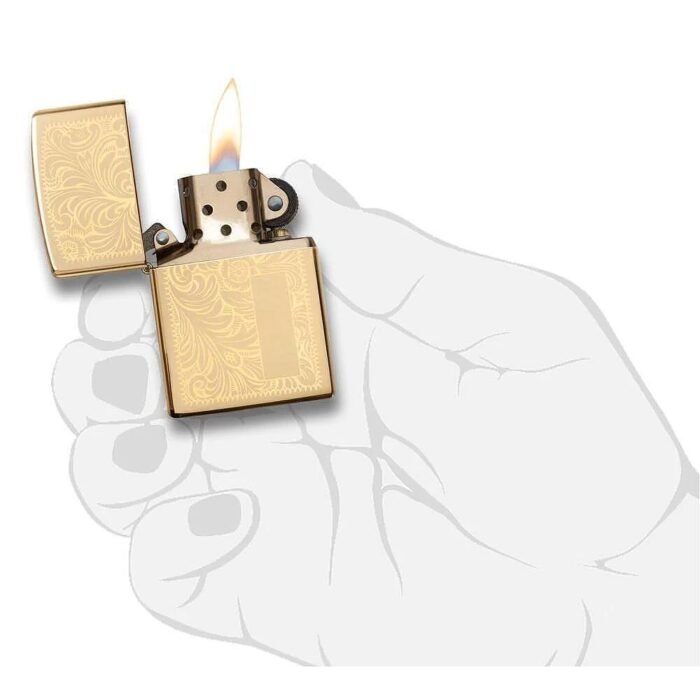 Запалка Zippo 352B Venetian Polished Brass - Image 3
