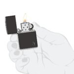 Запалка Zippo - Armor® High Polish Black Flame Design - Image 6