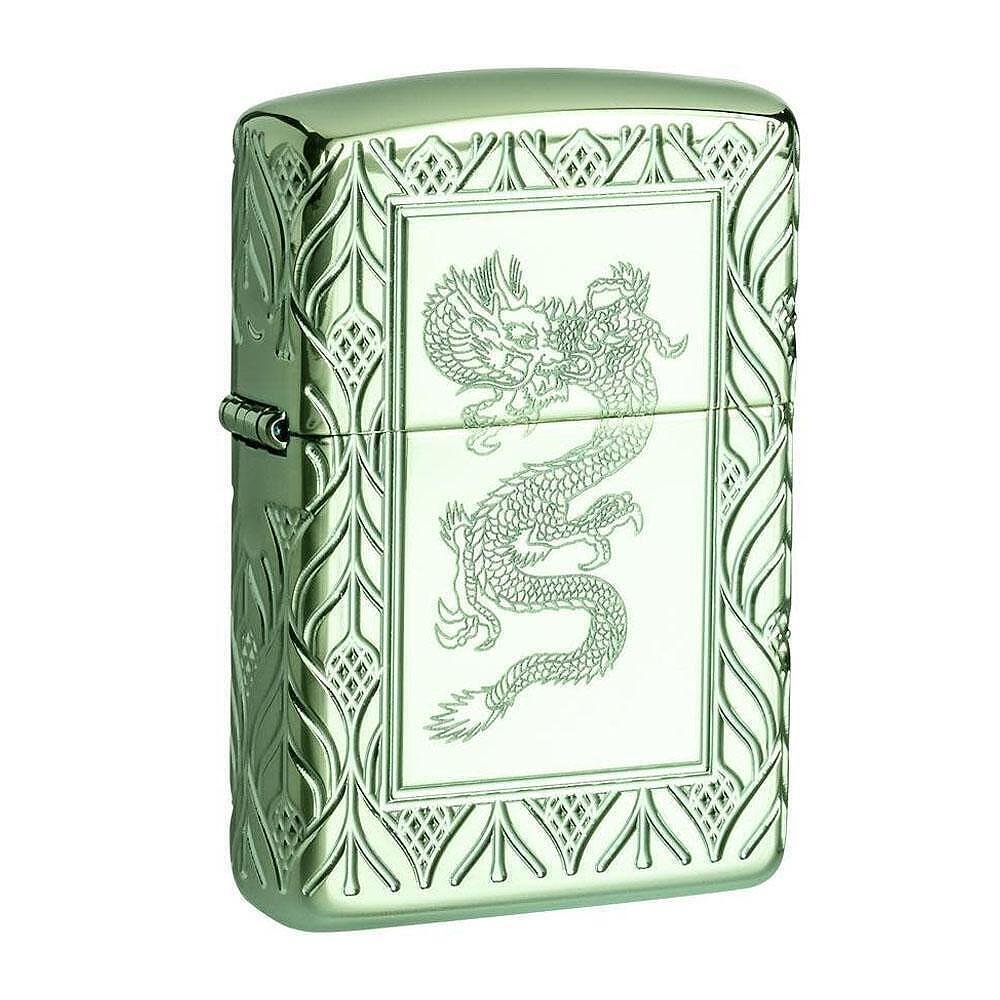 Запалка Zippo - Armor® High Polish Green Elegant Dragon Запалка Zippo - Armor® High Polish Green Elegant Dragon - Image 1