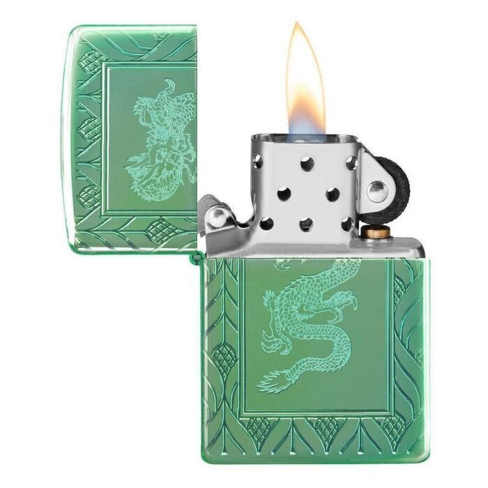 Запалка Zippo - Armor® High Polish Green Elegant Dragon - Image 5