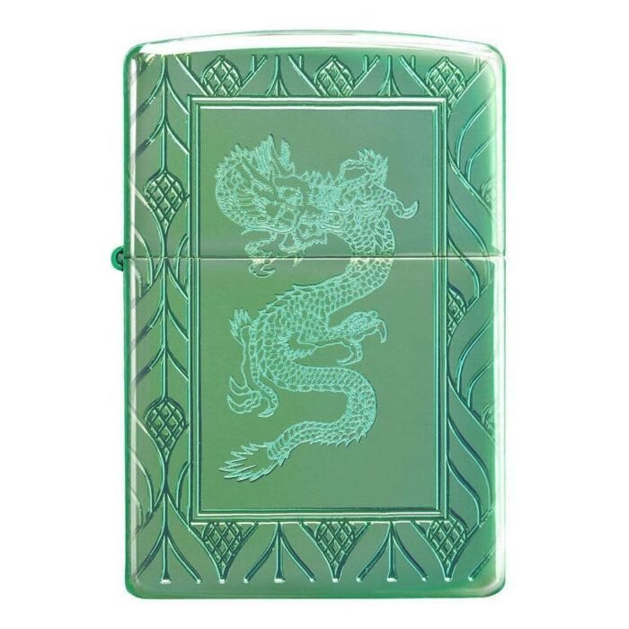 Запалка Zippo - Armor® High Polish Green Elegant Dragon - Image 2