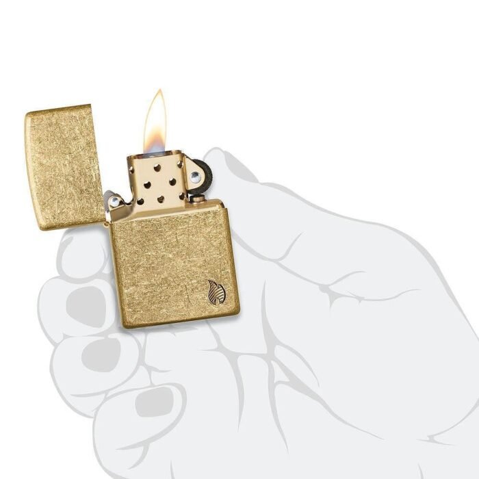 Запалка Zippo - Armor® Tumbled Brass Flame Design - Image 6