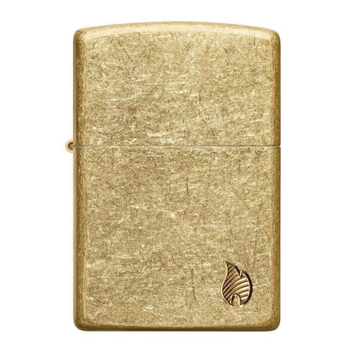 Запалка Zippo - Armor® Tumbled Brass Flame Design - Image 3
