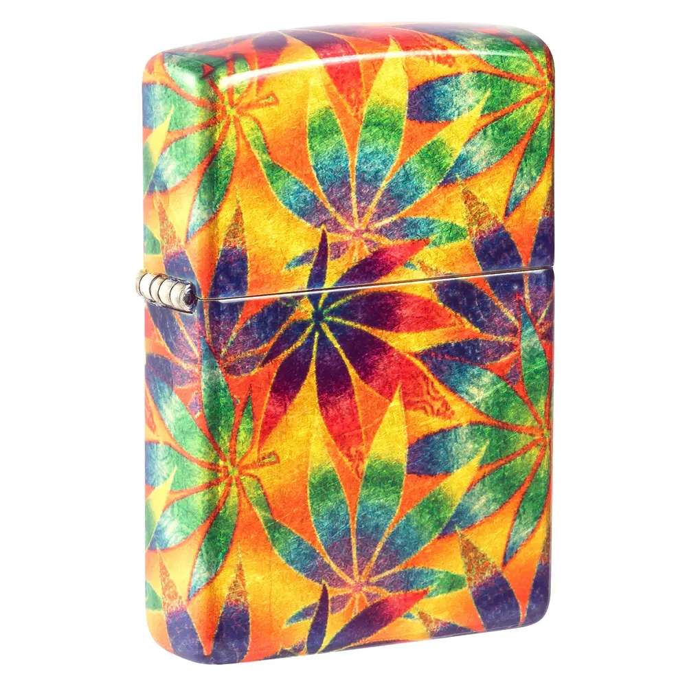 zapalka-zippo-cannabis-design-high-polish-black-copy-6633a2ddb38eb Запалка Zippo - Colorful Cannabis Design - Image 1