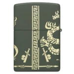 Запалка Zippo - Dragon Design Green Matte Laser 360° - Image 4