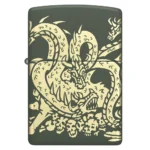 Запалка Zippo - Dragon Design Green Matte Laser 360° - Image 5