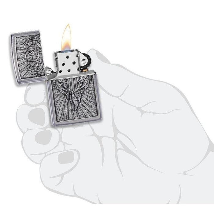 Запалка Zippo Eagle Shield Emblem Design 49450 - Image 4