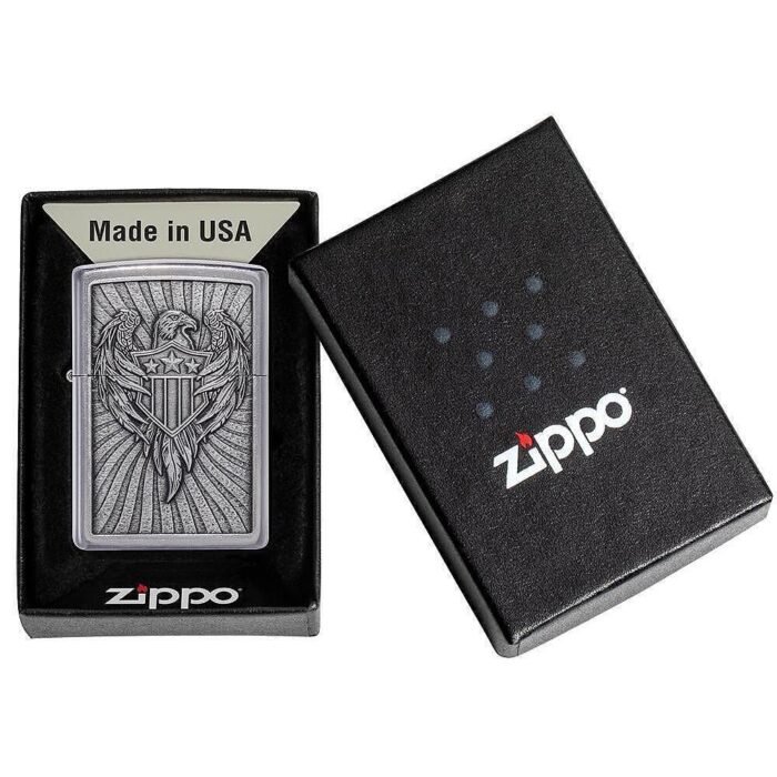 Запалка Zippo Eagle Shield Emblem Design 49450 - Image 6