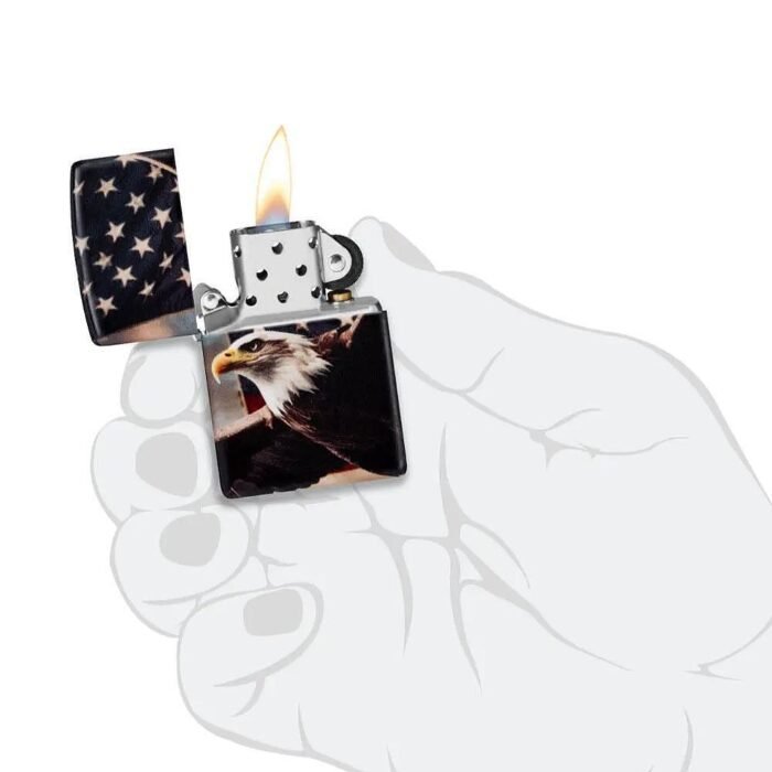 Запалка Zippo - Eagle USA Flag Design - Image 8