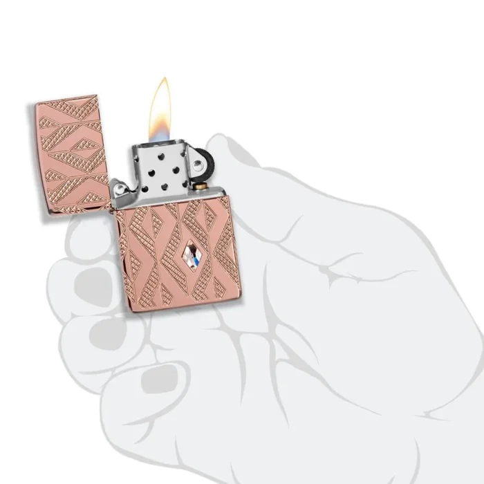 Запалка Zippo - Geometric Diamond Pattern Design - Image 4