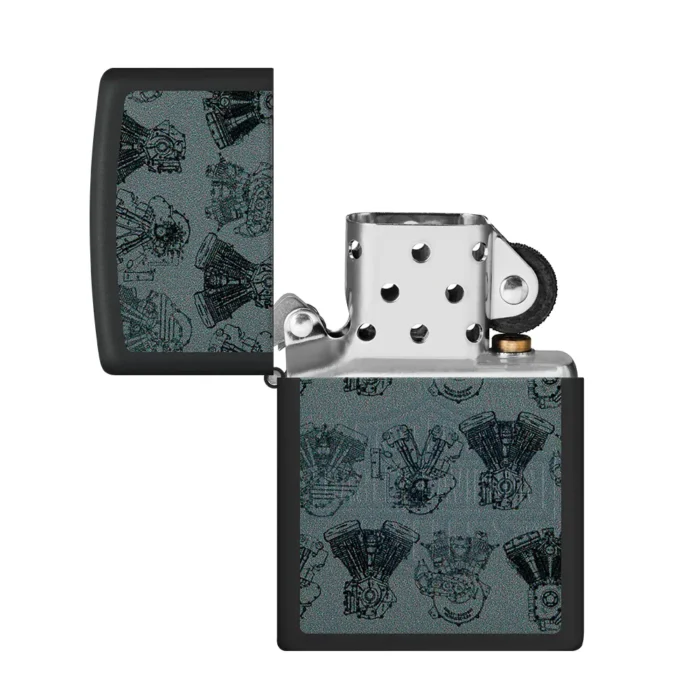 Запалка Zippo - Harley-Davidson® Design Black Light Logo - Image 3