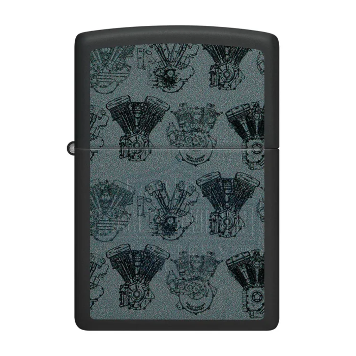 Запалка Zippo - Harley-Davidson® Design Black Light Logo - Image 4