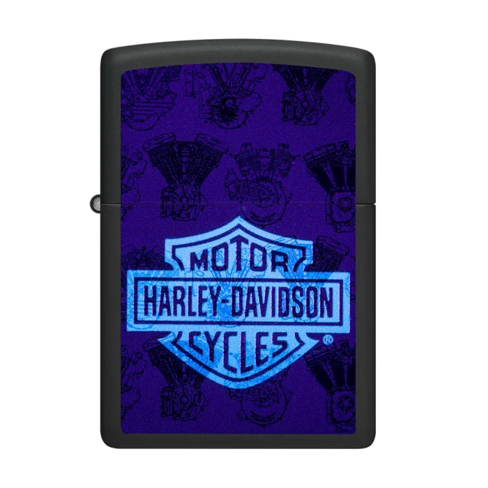 Запалка Zippo - Harley-Davidson® Design Black Light Logo - Image 6
