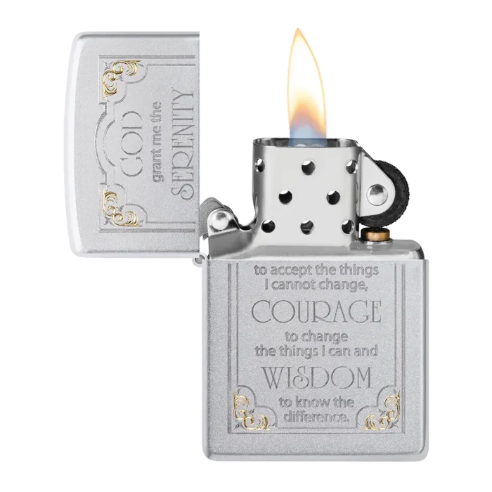 Запалка Zippo Serenity Prayer, Satin Chrome - Image 3