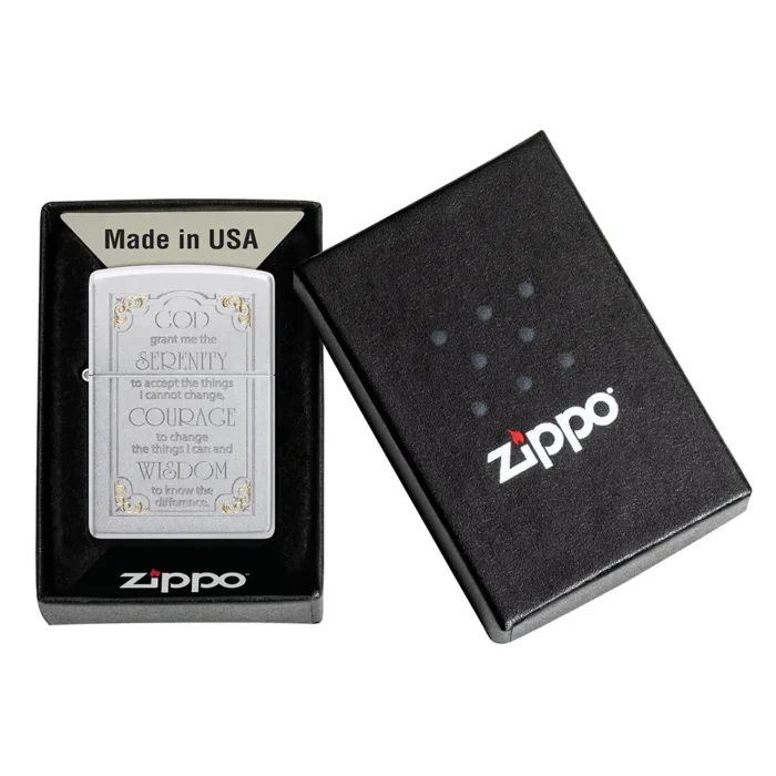 Запалка Zippo Serenity Prayer, Satin Chrome - Image 5