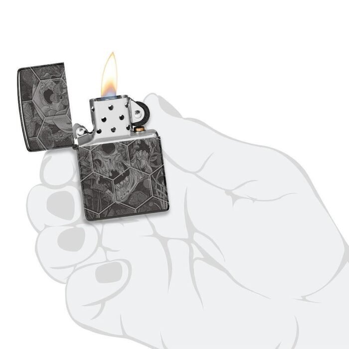 Запалка Zippo - Trippy Skull Design - Image 9